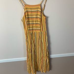 Yellow Striped Forever 21 Dress